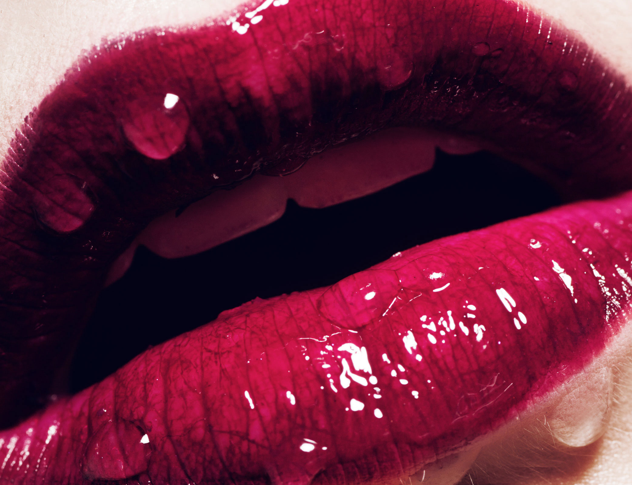 Red lips beauty